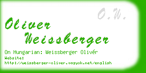 oliver weissberger business card